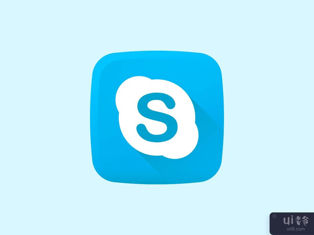 Skype 徽标(Skype logo)插图