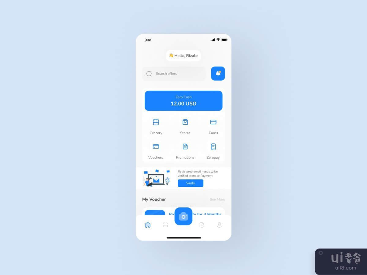 ZeroPay 移动 E - 钱包应用程序概念(ZeroPay Mobile E - Wallet App Concept)插图2