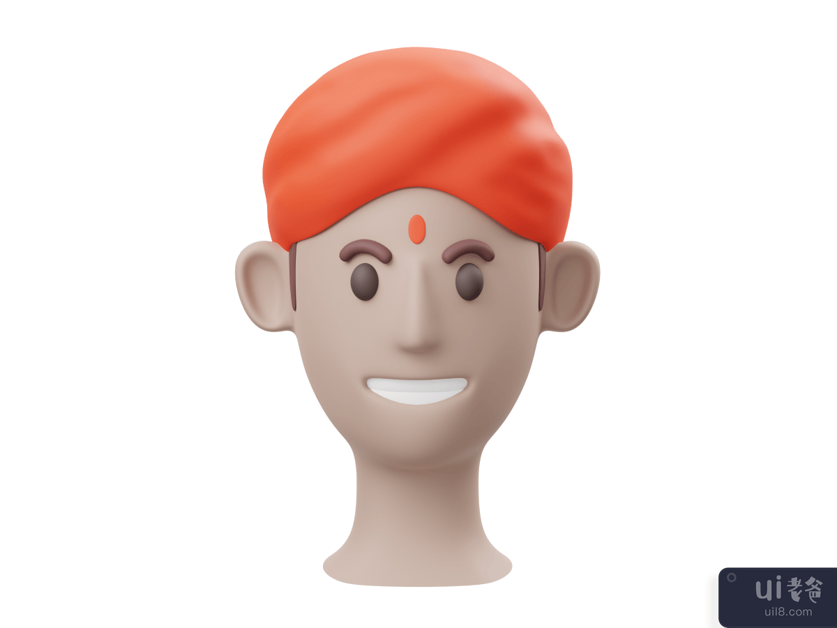 Indian Men 3D Render Illustration