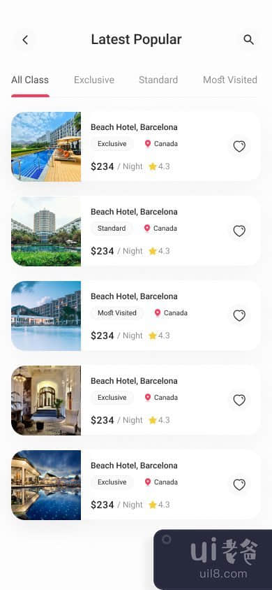 HOTELIFY - 酒店预订移动应用(HOTELIFY - Hotel Booking Mobile app)插图4