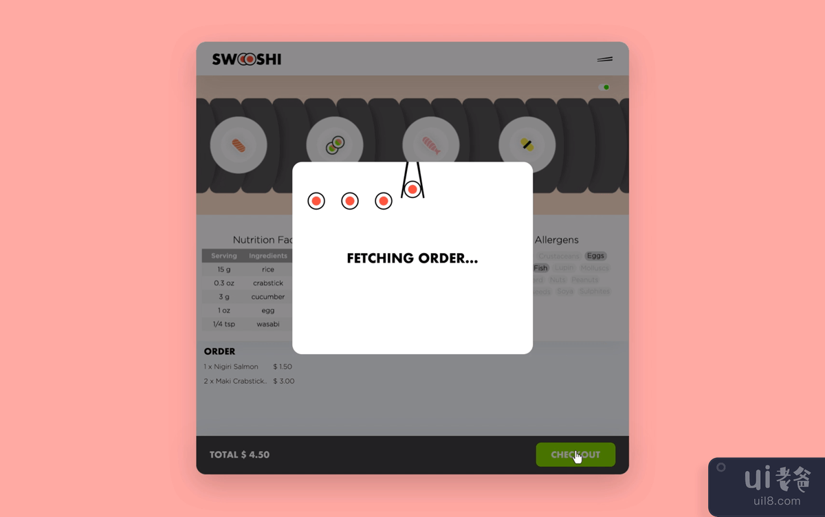 Swooshi – 一款交互式 Kaiten 寿司应用程序(Swooshi – An Interactive Kaiten Sushi App)插图5