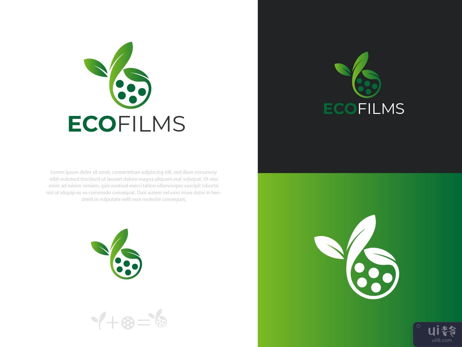 生态电影标志(Eco films logo)插图