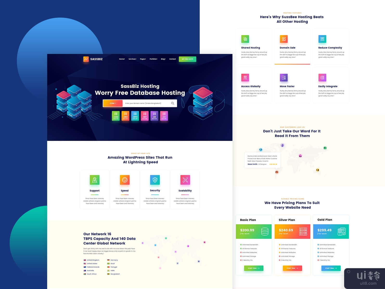 SassBiz - Creative PSD Template for Saas