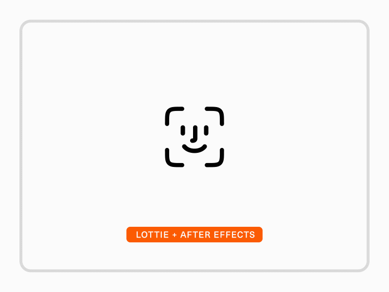 Face ID icon animated AE + Lottie