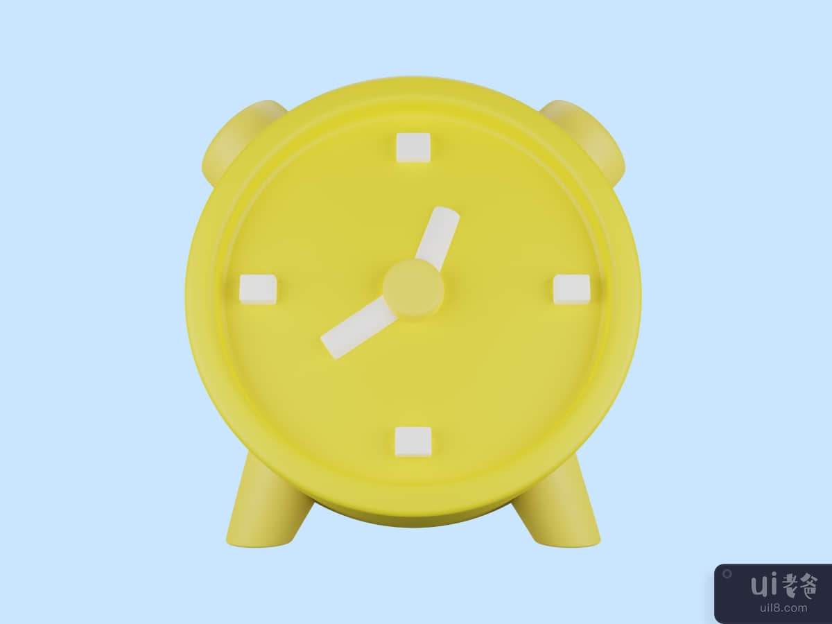 3d rendering of O'clock icon