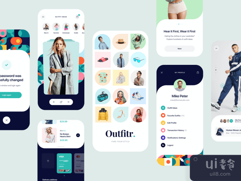 Outfitr - 时尚 UI 套件(Outfitr - Fashion UI Kit)插图6