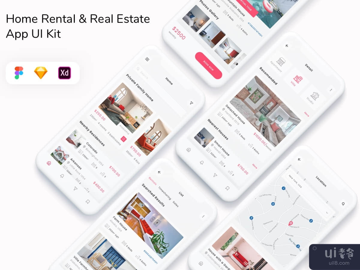 Home Rental & Real Estate App UI Kit