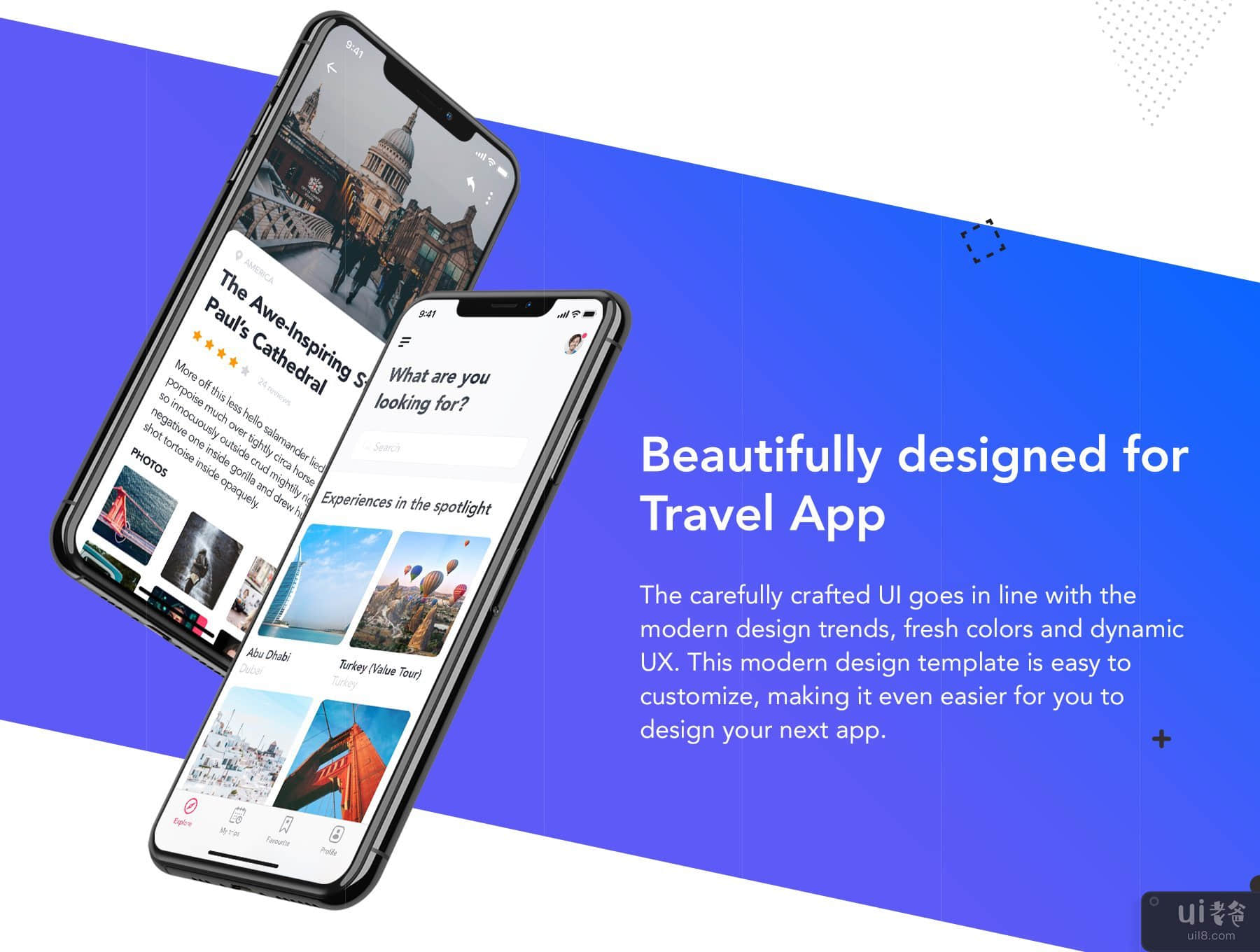 EasyGo - 适用于 ADOBE XD 的旅行应用程序 UI 套件(EasyGo - Travel App UI Kit for ADOBE XD)插图5