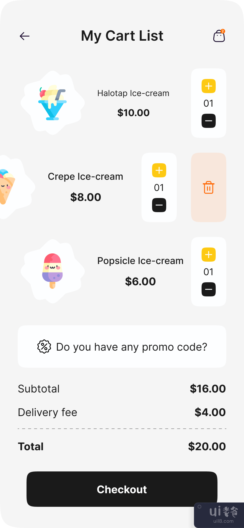 冰淇淋店应用程序(Ice-cream Store App)插图2