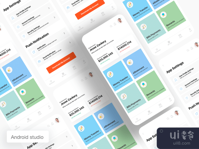 Banking UI KIT – Android Studio