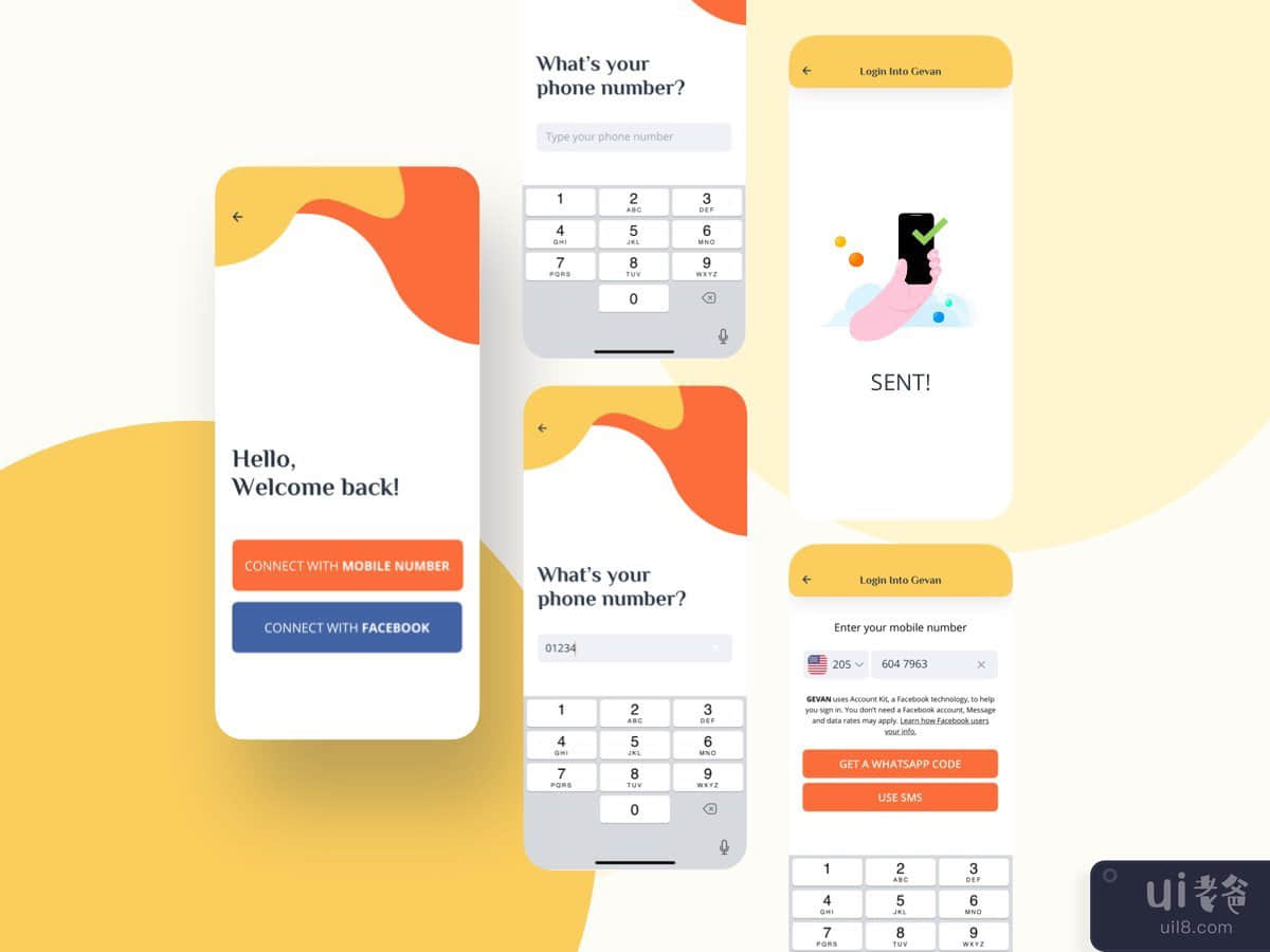 Sign In and Sign Up Food App Mobile UI Kit 
