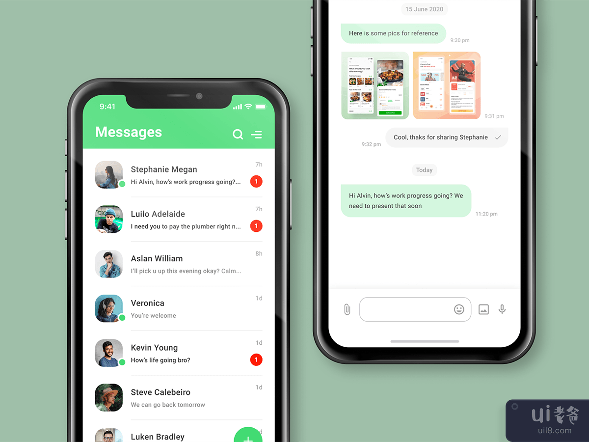 Chat Messaging App Screen
