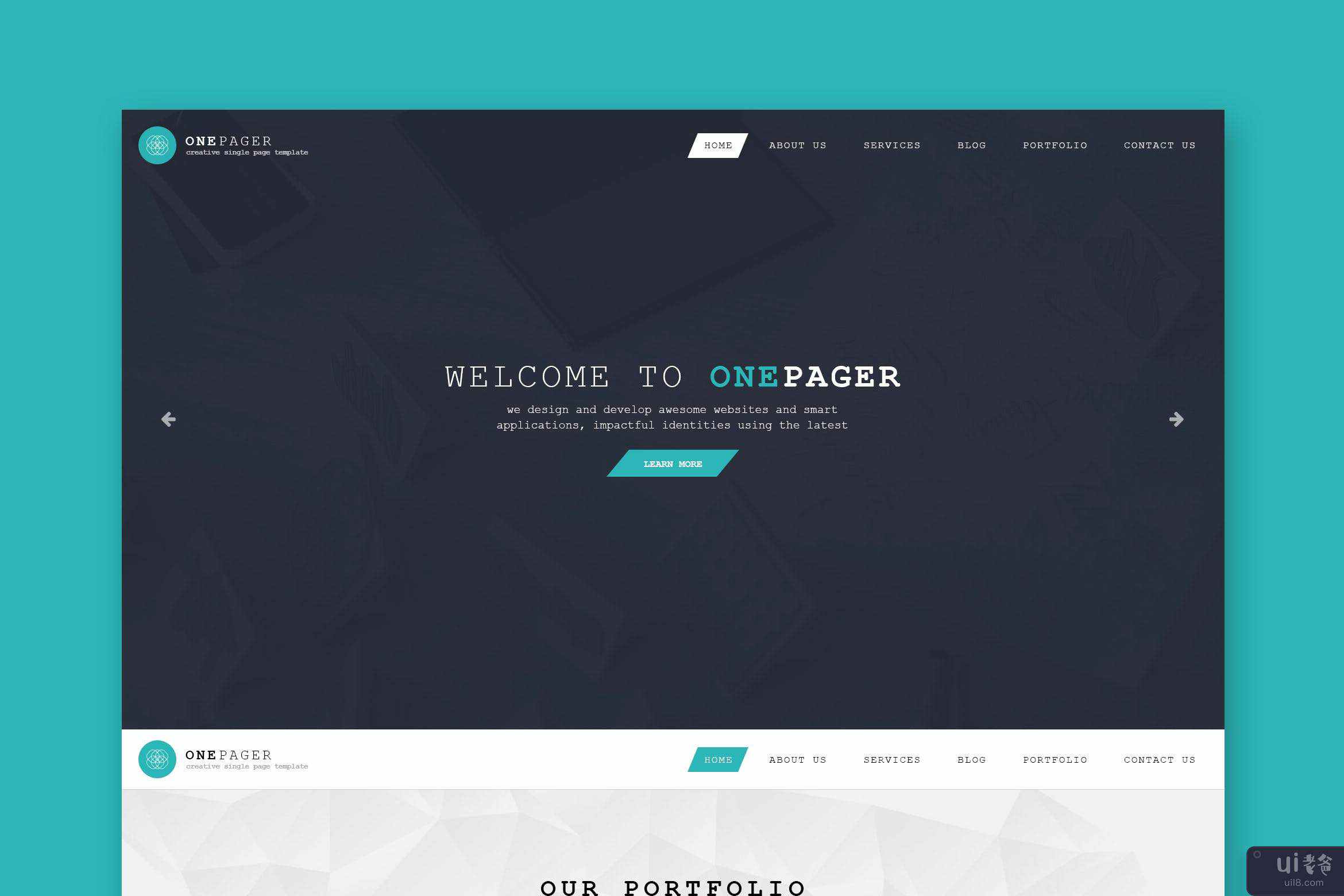 Onepager - 响应式一页 HTML 模板(Onepager - Responsive One Page HTML Template)插图