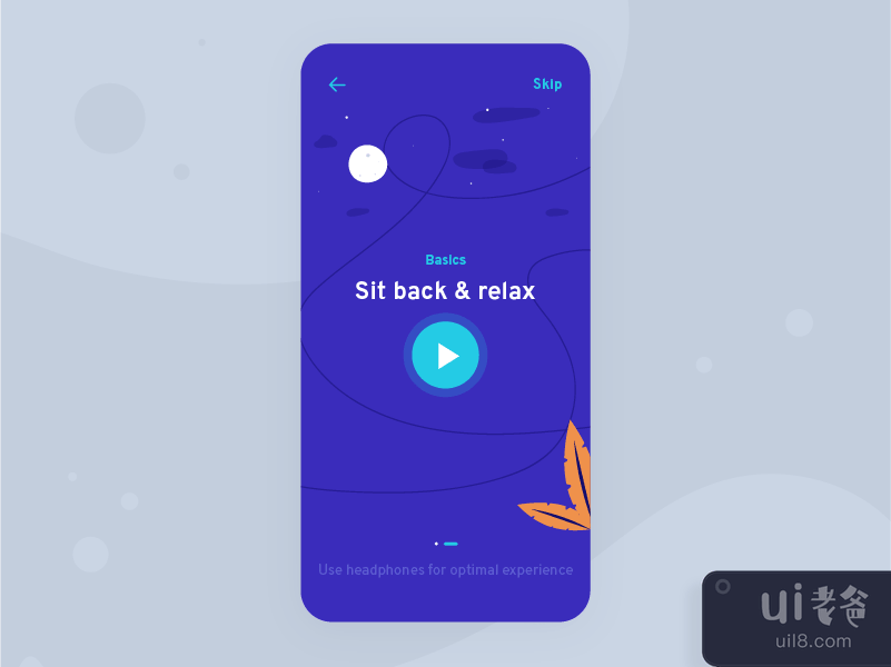 冥想应用程序 UI 套件 |福库斯(UI Kit for Meditation App | Fokus)插图6