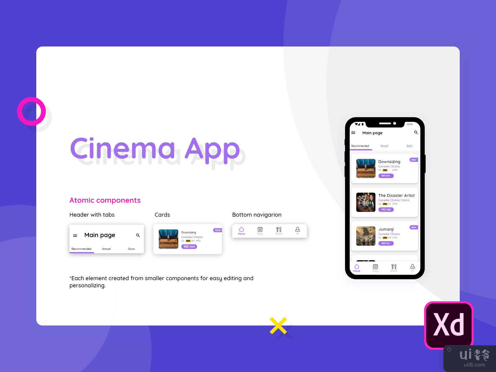 Cinema App Light Theme | Concept