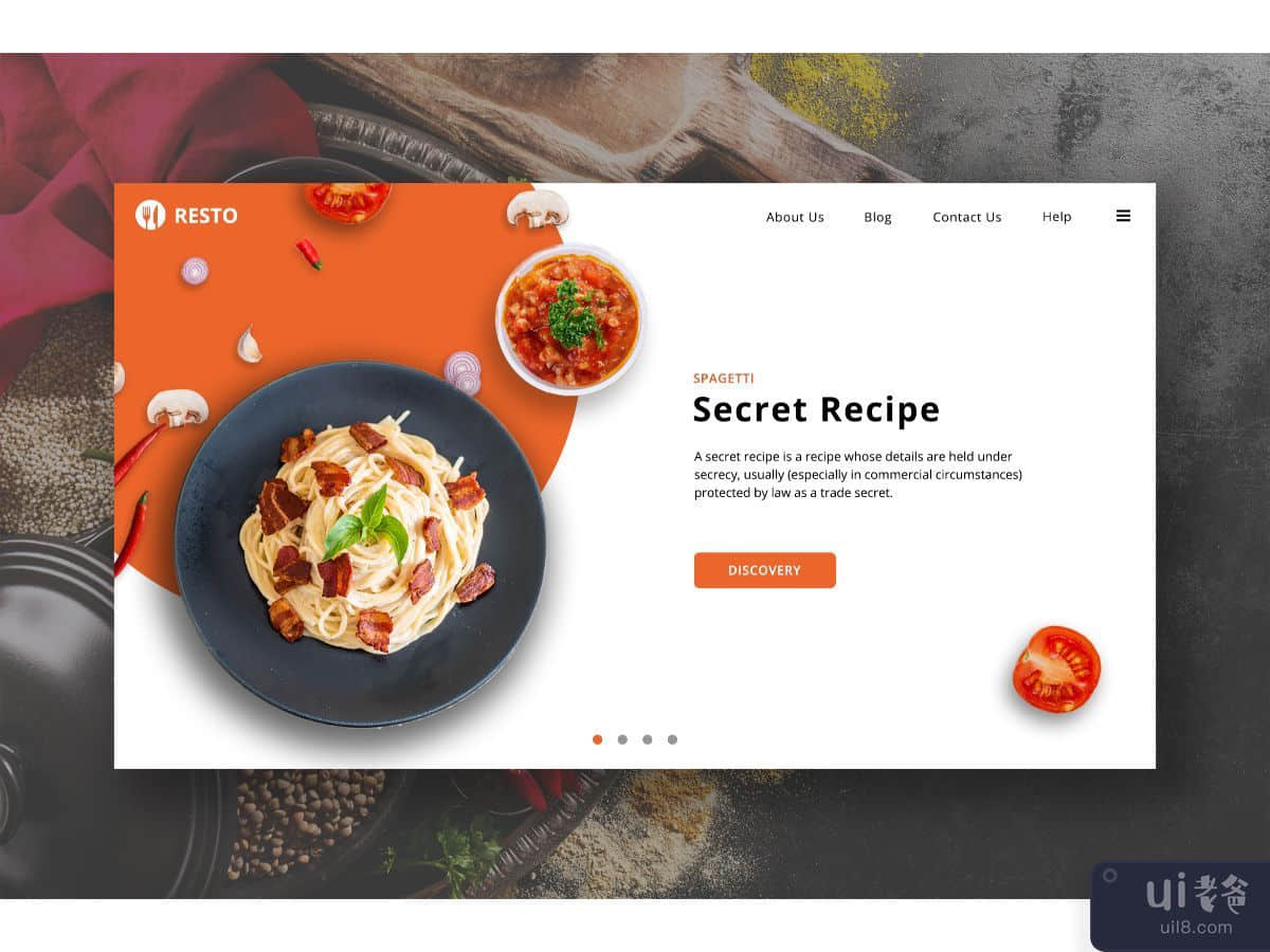 Food and Recipe Hero Header Template