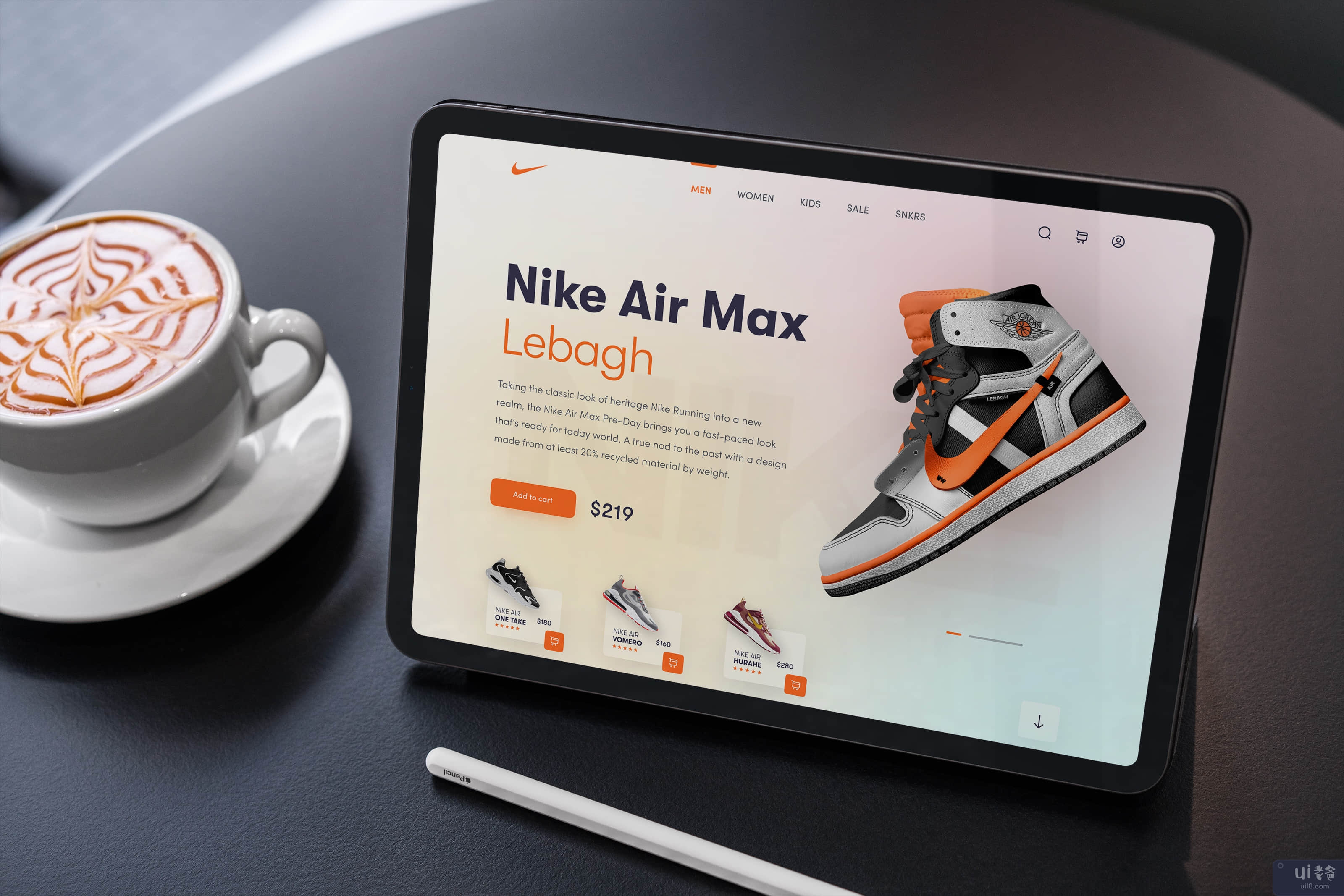 耐克网站标题设计(Nike Website Header Design)插图