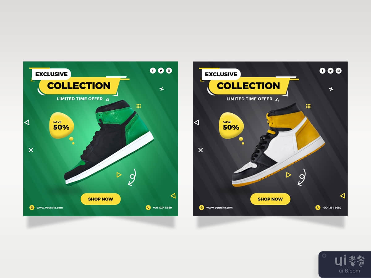 Exclusive Collection Shoe Social Media Banner Template