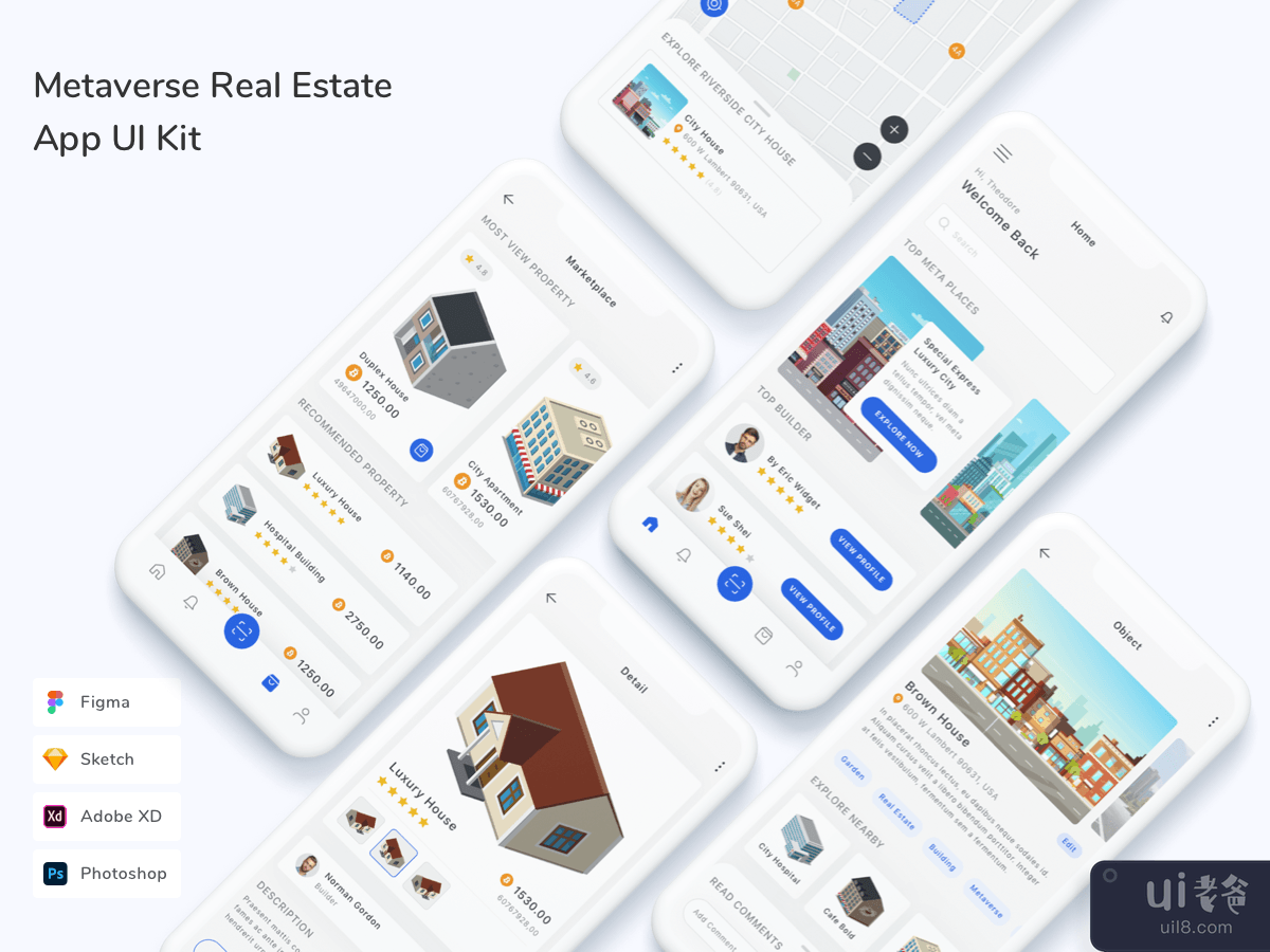 Metaverse Real Estate App UI Kit