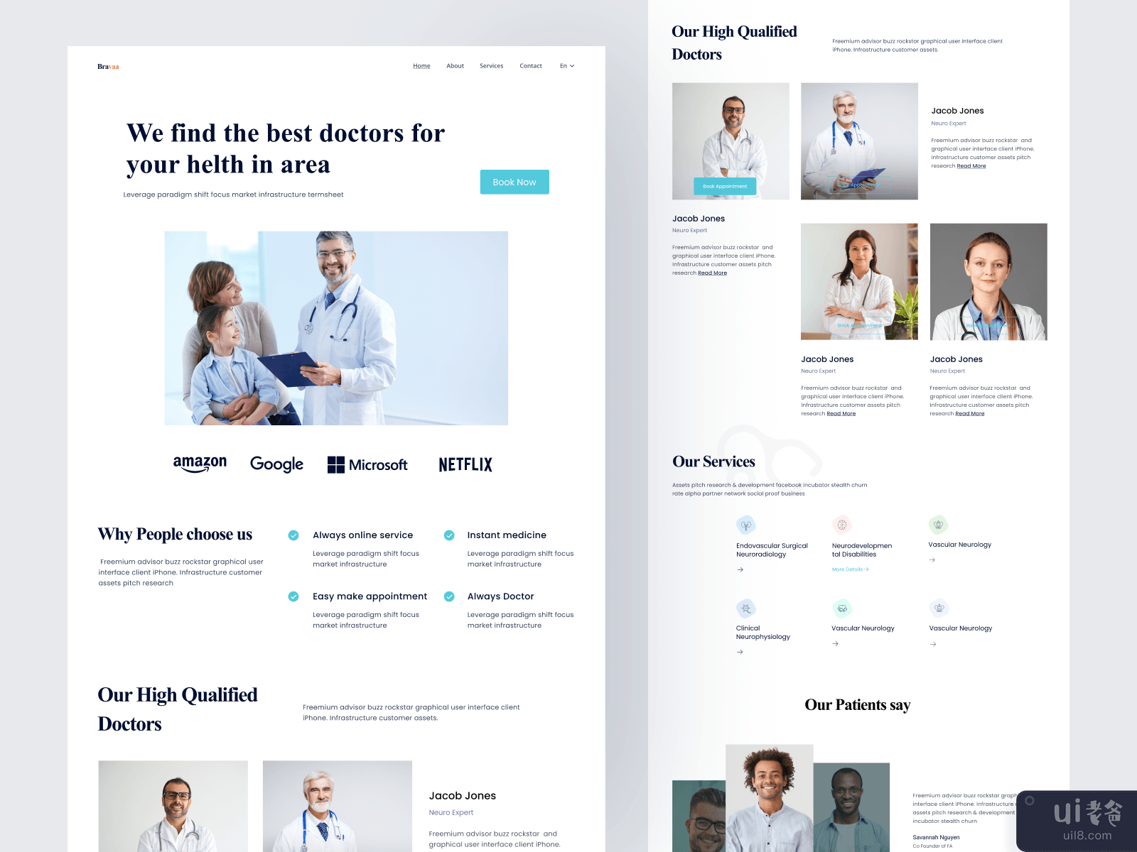 Health Care Landing Page Design.