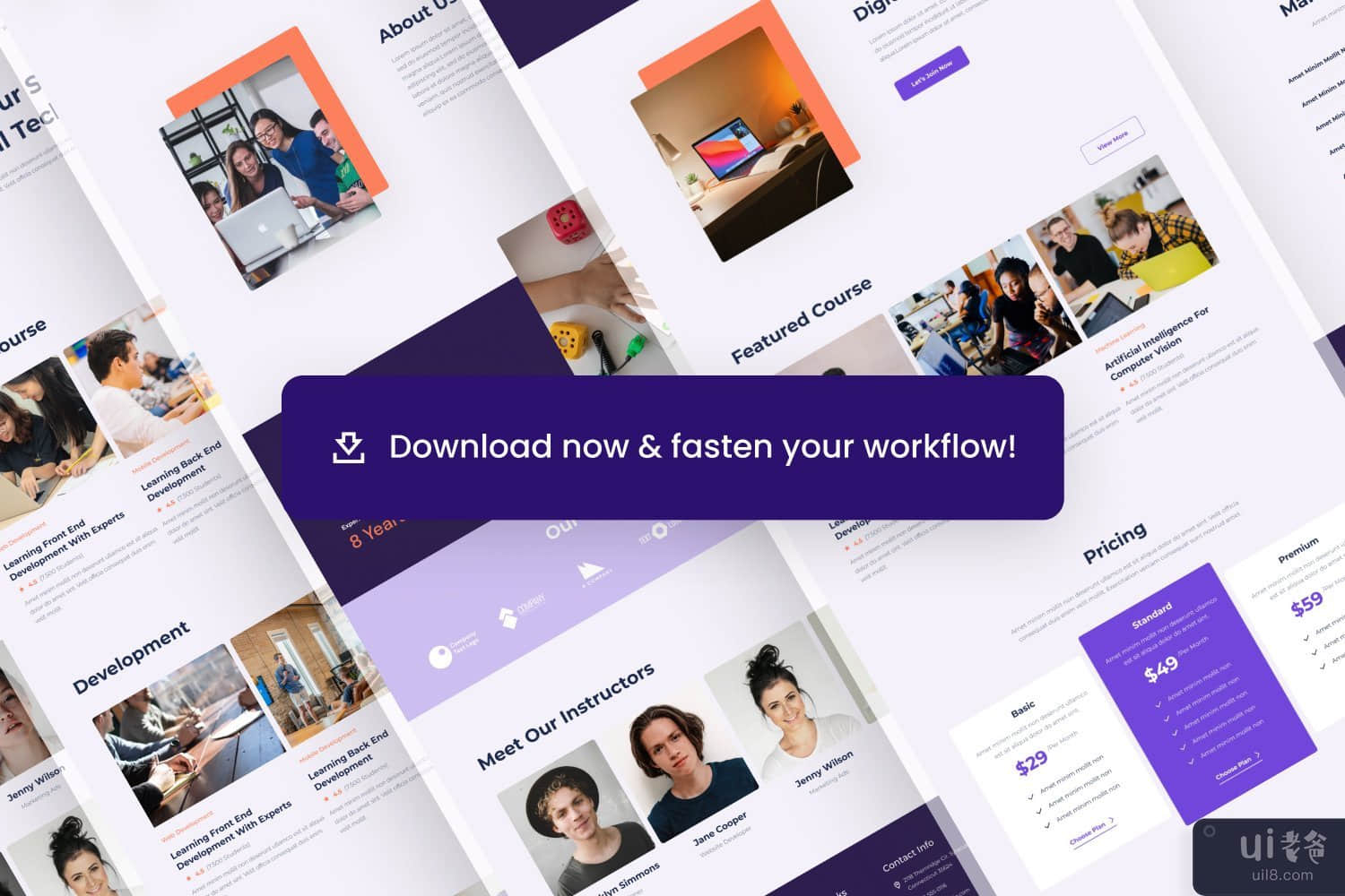 Edunika - Ecourse & Tutor 网站模板(Edunika - Ecourse & Tutor Website Template)插图