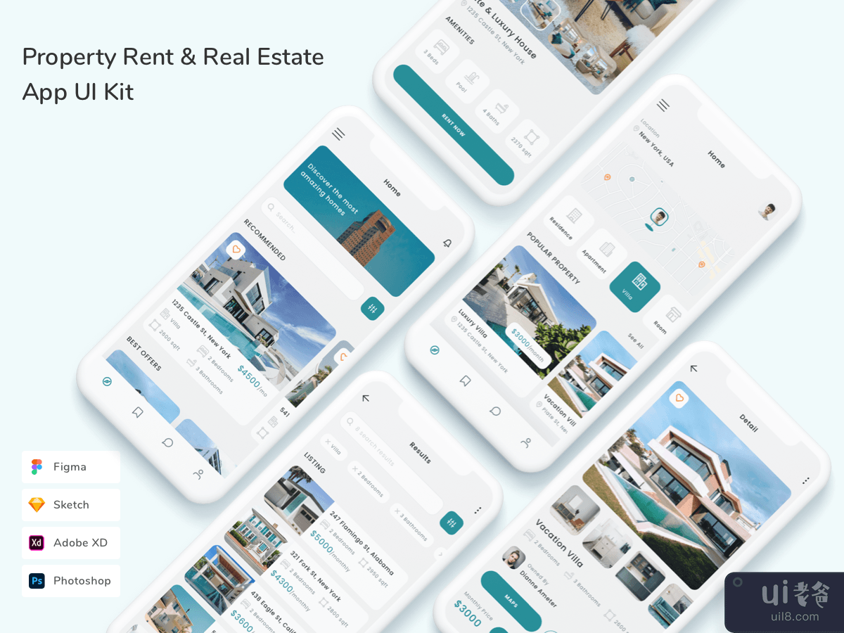 Property Rent & Real Estate App UI Kit