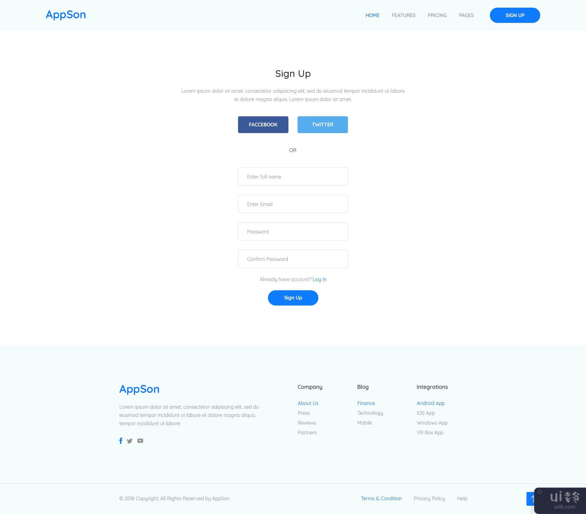 AppSon 应用登陆页面(AppSon App Landing Page)插图7
