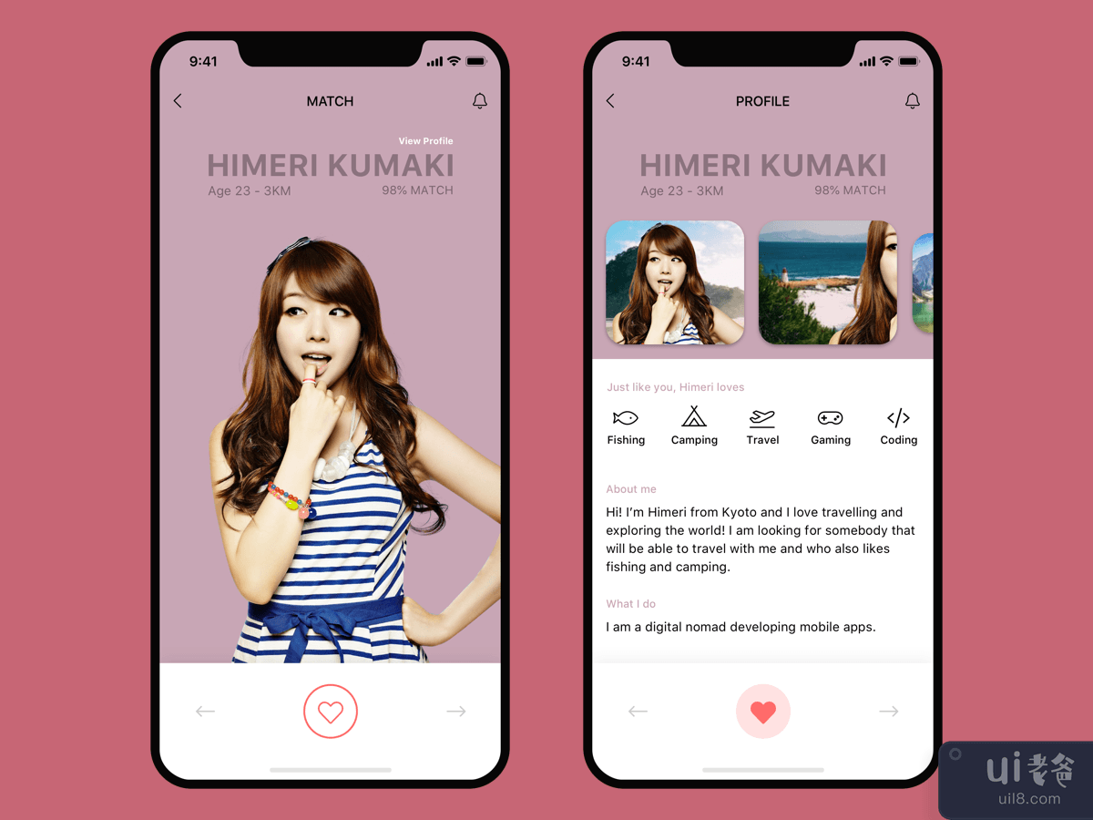 约会应用程序 UI 套件(Dating App UI Kit)插图2