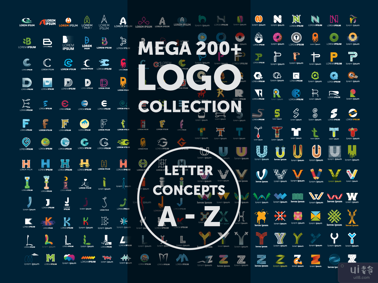 Mega 200+ Logo Collection LATTER CONCEPT A-Z(Mega 200+ Logo Collection LATTER CONCEPT A-Z)插图