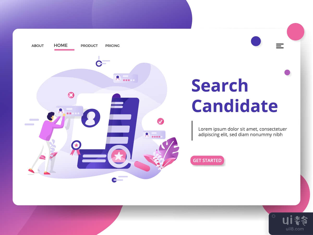 Landing Page Search Candidate