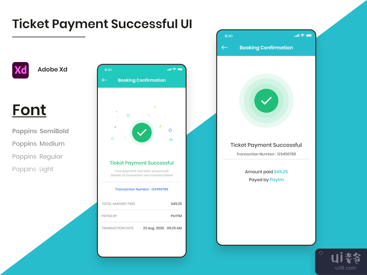 支付成功界面(Payment Successful UI)插图2