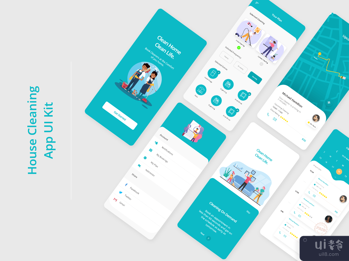 House Cleaning App Design