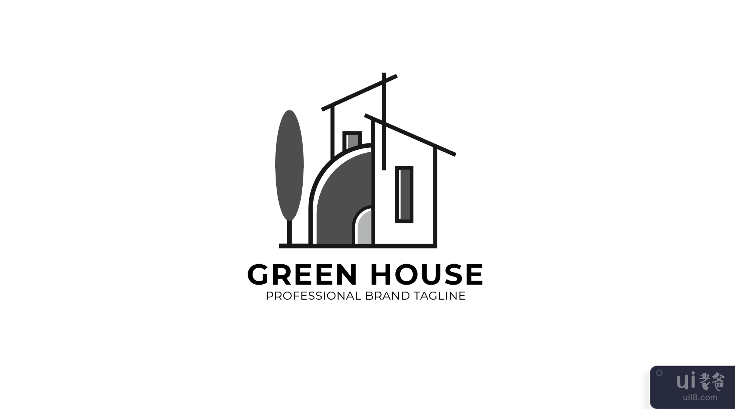 房地产标志 - 绿屋(Real Estate Logo - Green House)插图3