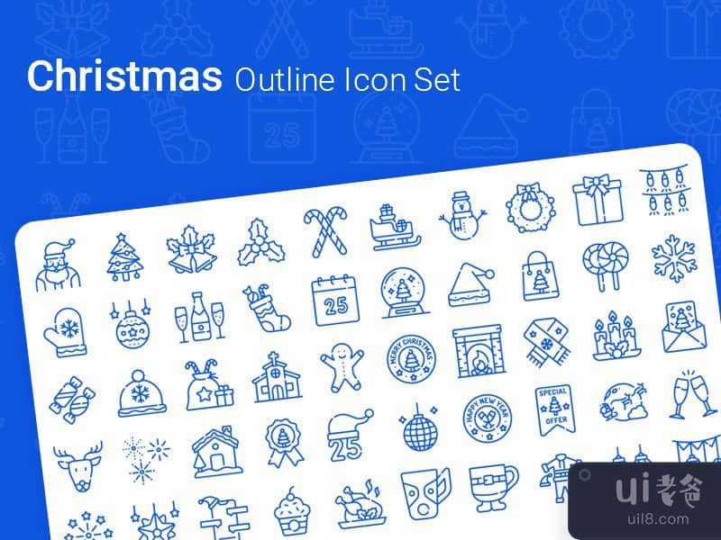 Christmas Outline Icon Set