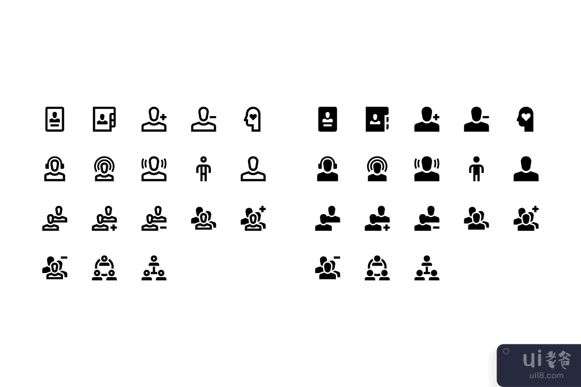 36 个用户图标(36 User Icons)插图