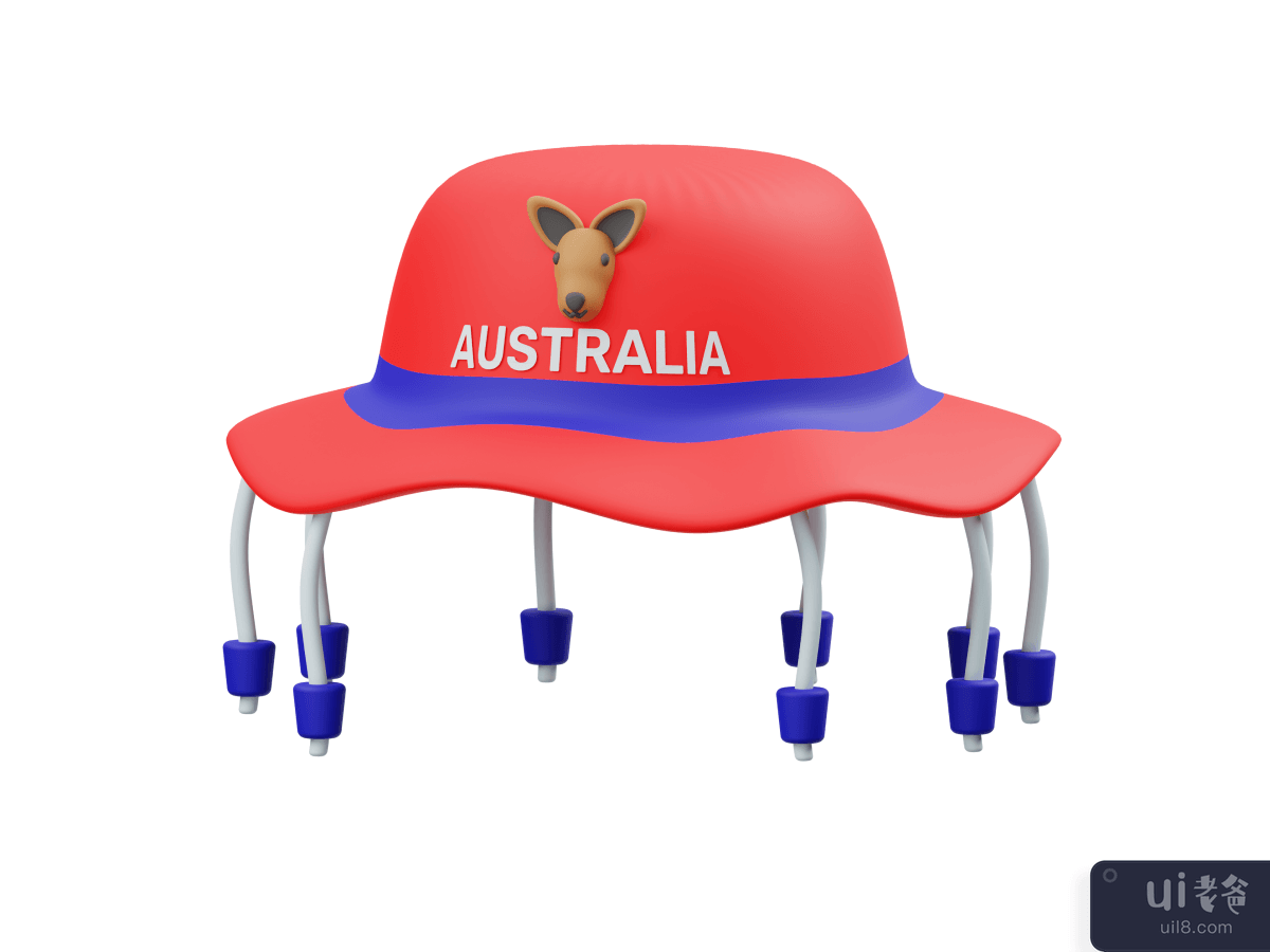 Cork Hat 3D Render Illustration