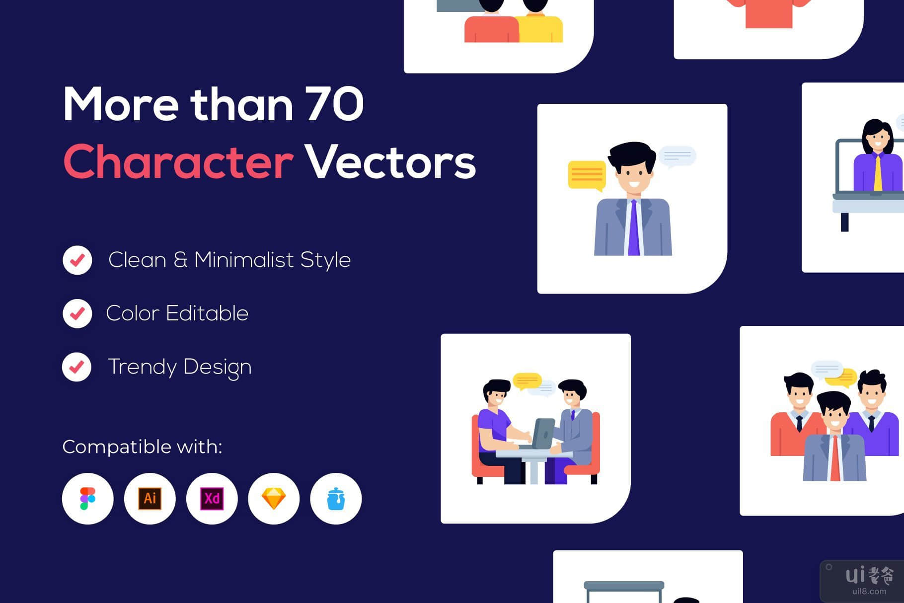 75 个商务会议矢量图标(75 Business Meeting Vector Icons)插图6