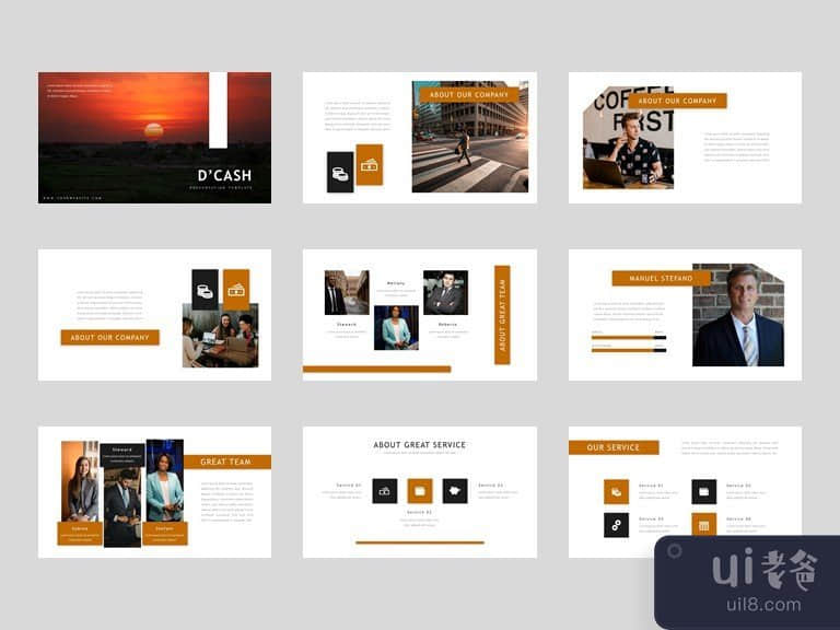 D'Cash - PowerPoint演示模板(D'Cash - Powerpoint Presentation Template)插图1