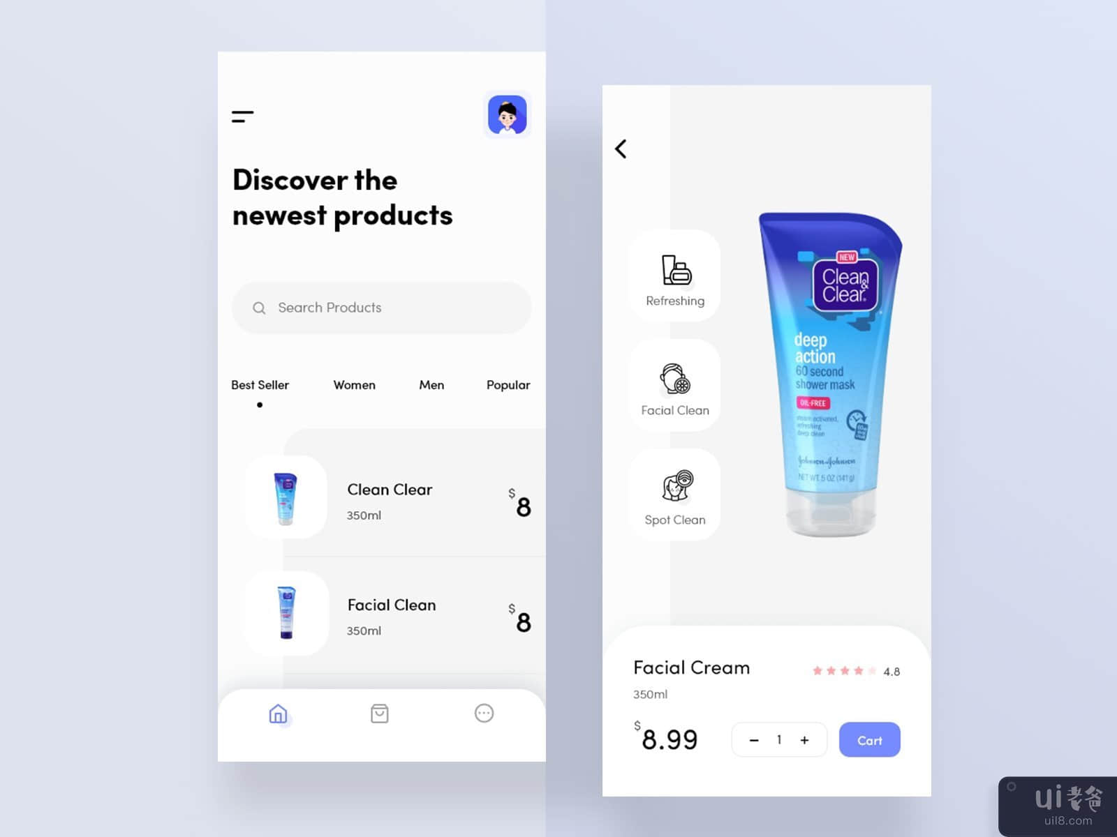 护肤品应用程序(Skin Care Products App)插图