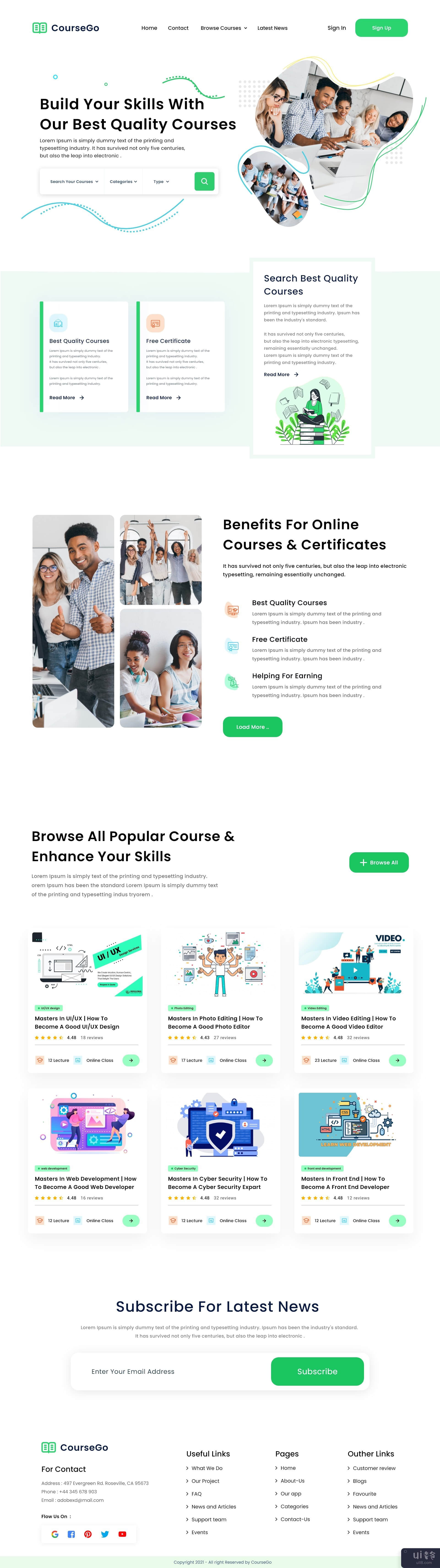 教育网站登陆页面(Education Website Landing page)插图
