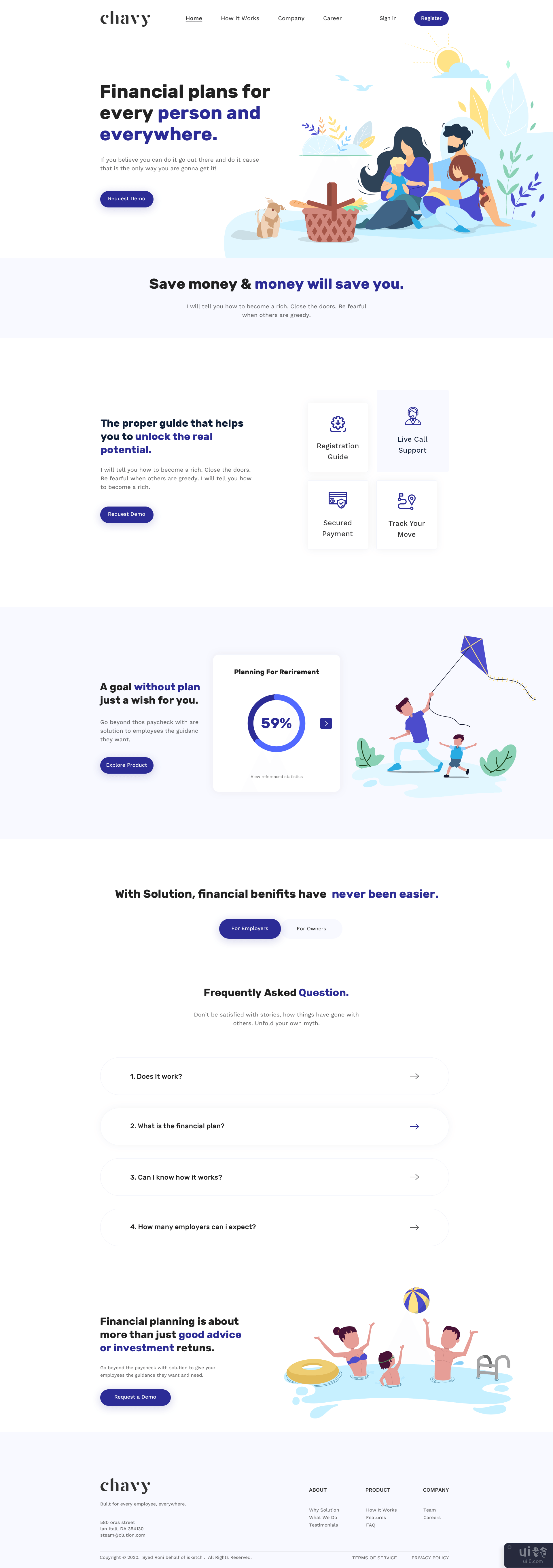 财务登陆页面(Financial landing page)插图