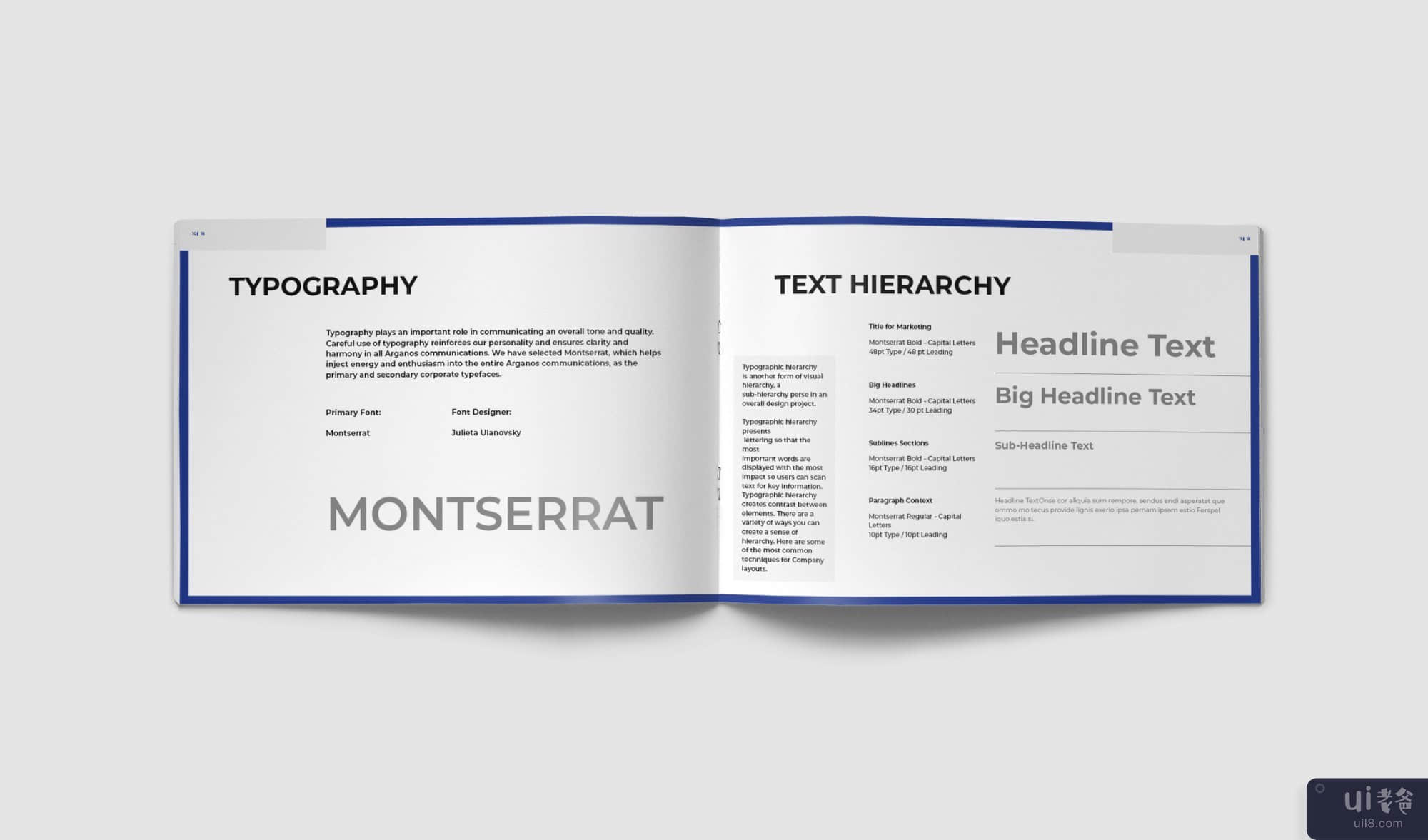 蓝色品牌手册模板宣传册|设计模板(Blue Brand Manual Template Brochure| Indesign Template)插图6