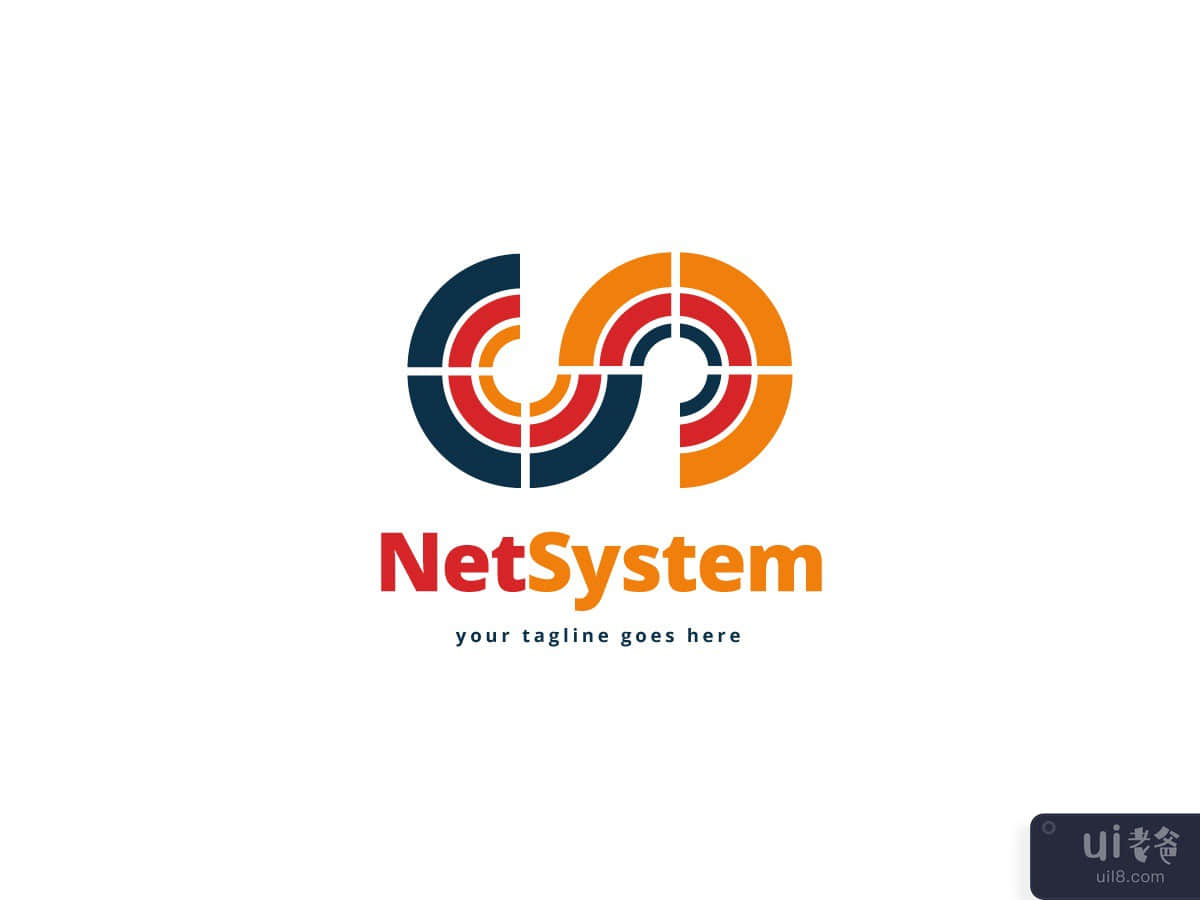 Net System Vector Logo Design Template