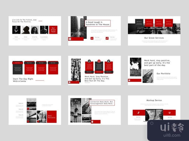 Redd - PowerPoint演示模板(Redd - Powerpoint Presentation Template)插图