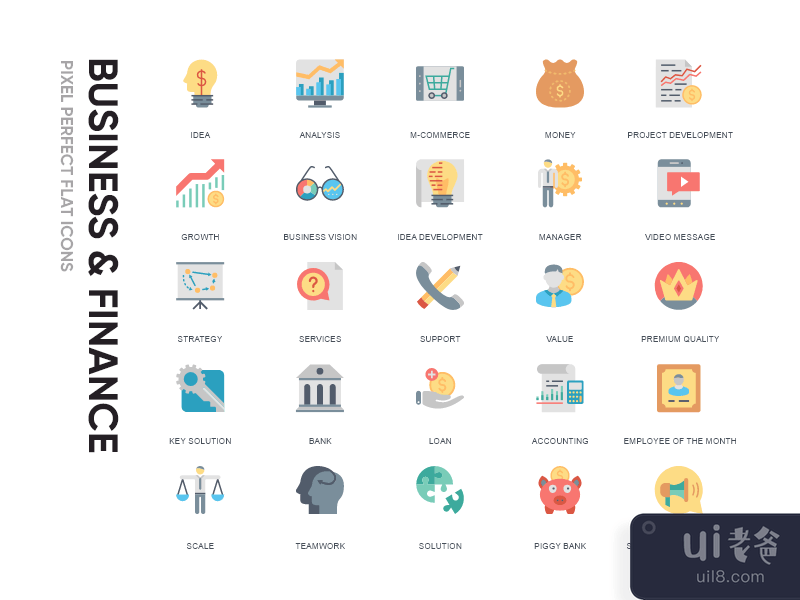 Flat Icon - Business & finance