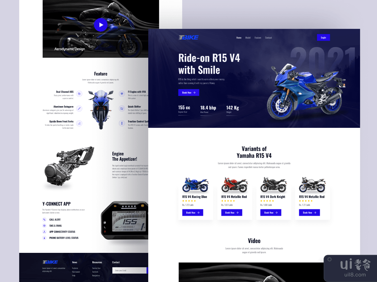 Bike Landing Page - R15 v4