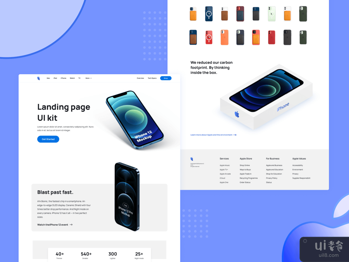 Apple iphone12 Mockup and Landing Page