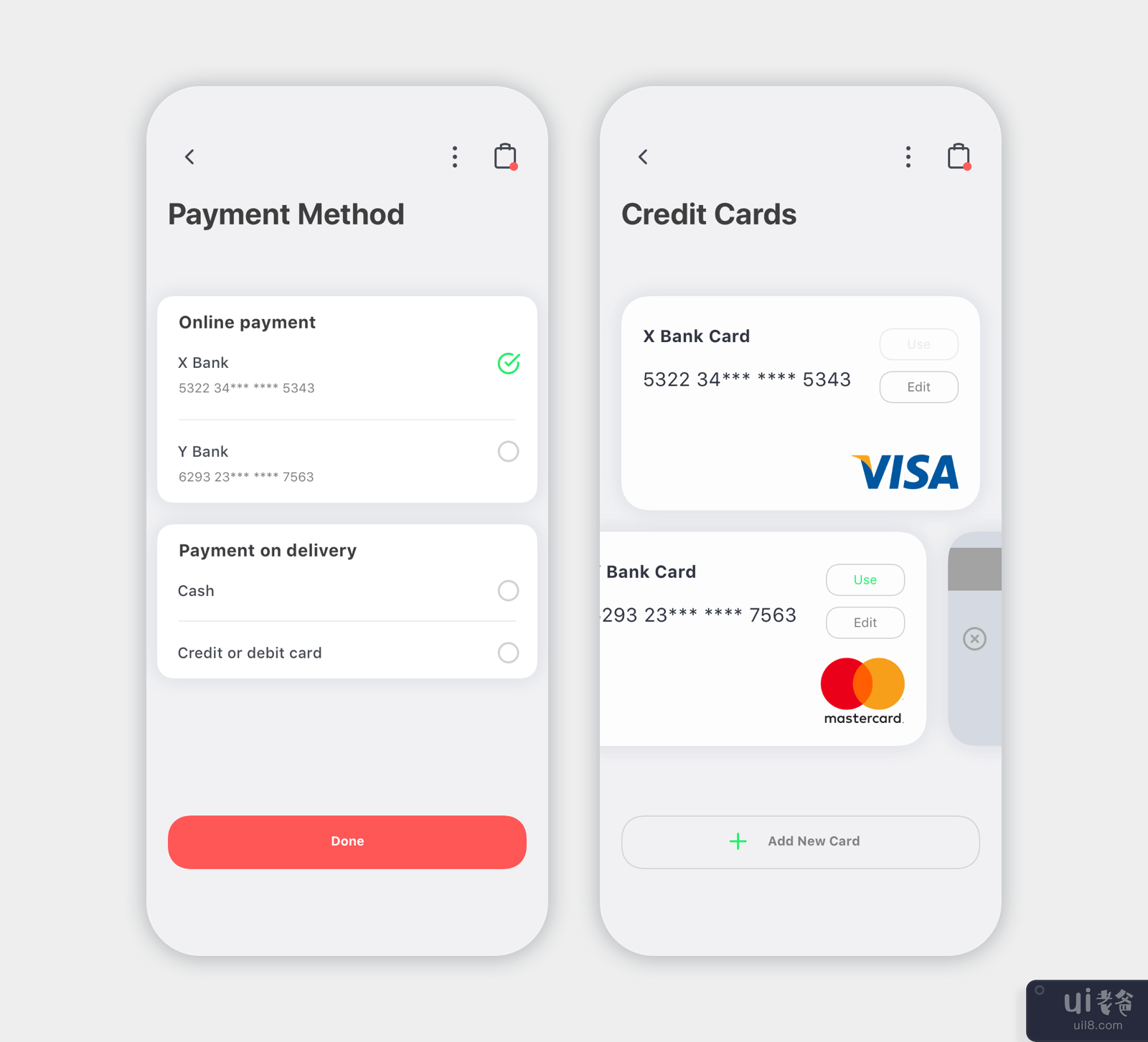 信用卡支付概念屏幕(Credit Card Payment concept screens)插图