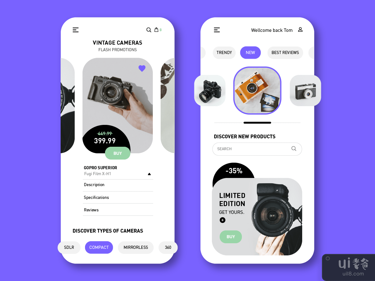 Camera Shop App Concept