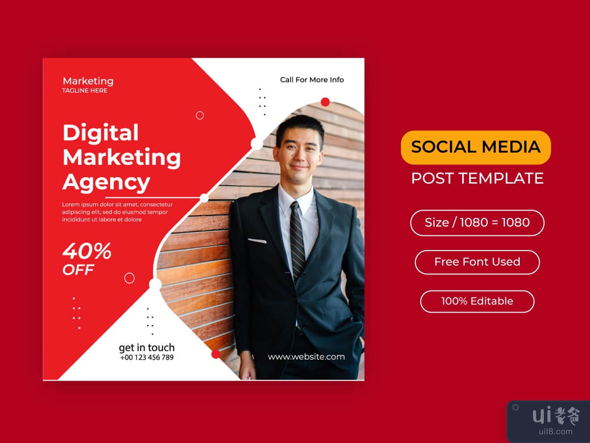 Digital marketing social media template